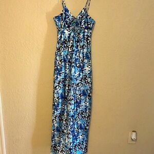 Blue Floral Maxi Dress